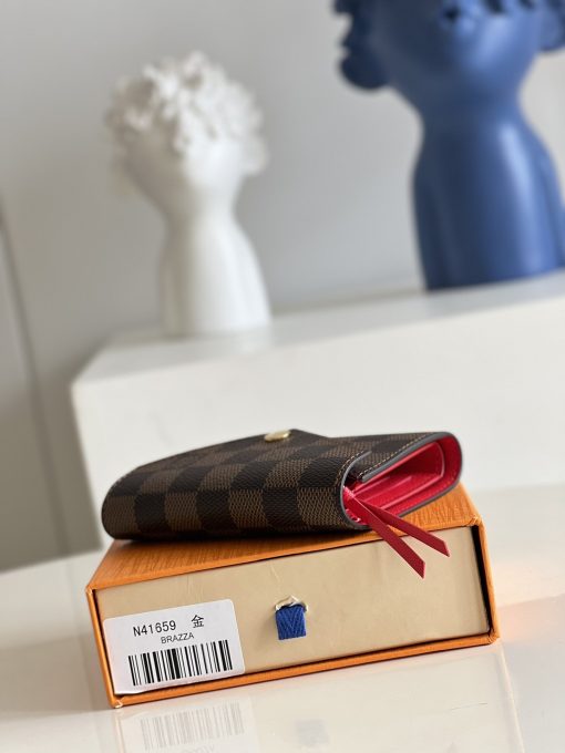 Louis Vuitton Victorine Wallet Damier Canvas Red 12Cm N41659 - Image 4