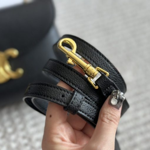 Celine Medium Nino Bag In Supple Calfskin Black 20Cm 117523Fxk 38No - Image 8