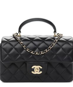 Mini Top Handle Flap In Black