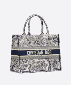 Dior Book Tote Blue Toile De  (36 X 27.5 X 16.5 Cm)