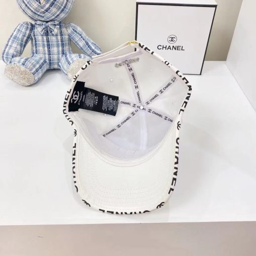 Chanel Cotton Baseball Cap White - Image 2
