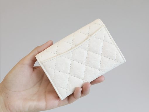 Chanel Classic Card Holder Wallet White Ap0214 - Image 8