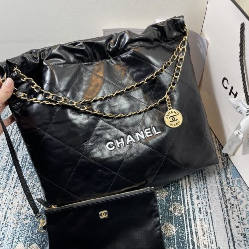 Chanel 22 Handbag Black As3261 - Image 4