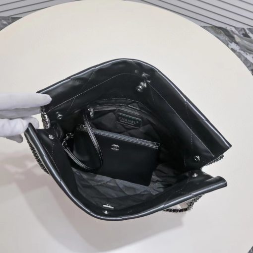 Chanel 22 Handbag Black As3261 - Image 8