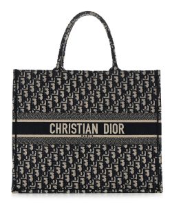 Christian Dior Oblique Large Book Tote Blue