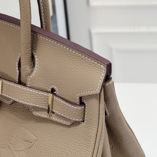 Hermes Birkin 30CM Taupe Horse Draw Carriage Embossed - Image 5