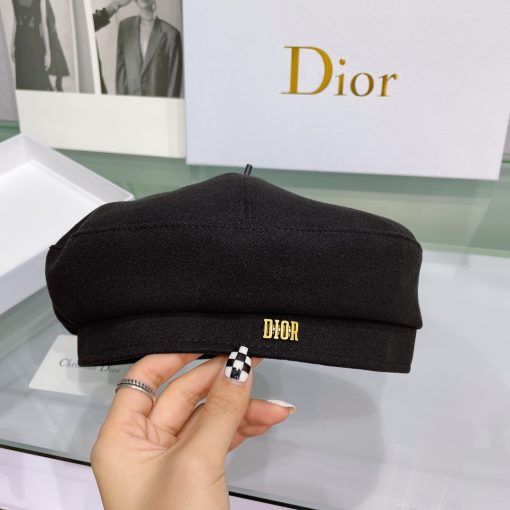 Dior Cotton Drill Beret Black - Image 4