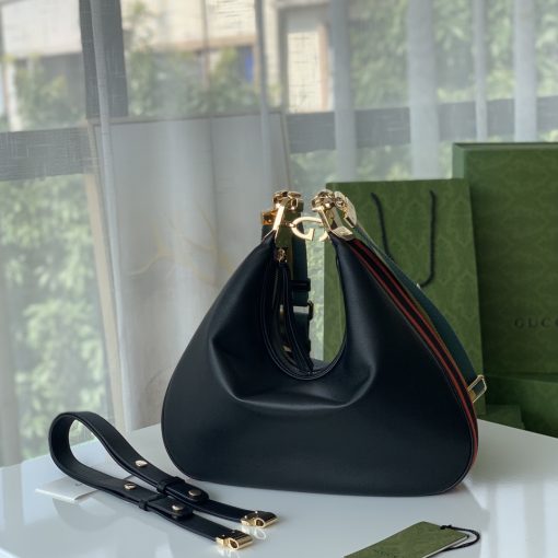Gucci Gg Attache Largre Shoulder Bag In Black 35Cm 699409 Uxwbg 1037 - Image 9