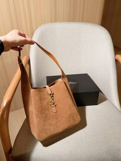 Saint Laurent Small Le Hobo Bag Brown Caramel - Image 3