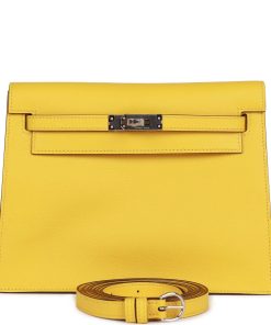 H Handbags Kelly Danse Lime Evercolor Palladium Hardware