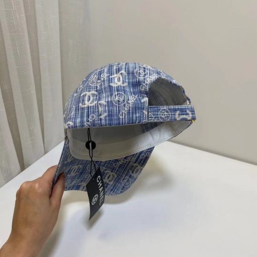 Chanel CC Embroidery Baseball Cap Blue - Image 6