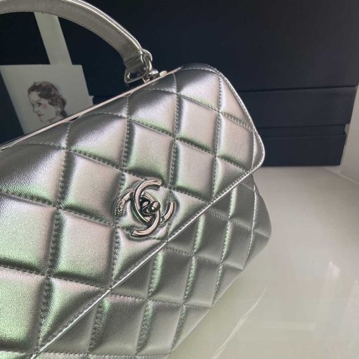 Chanel Flap Bag With Top Handle - Image 8