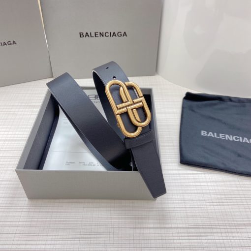 Salvatore Ferragamo Gancini Black Leather Belt With Gold Metal Buckle - 90 Eu 105 Cm - Image 5