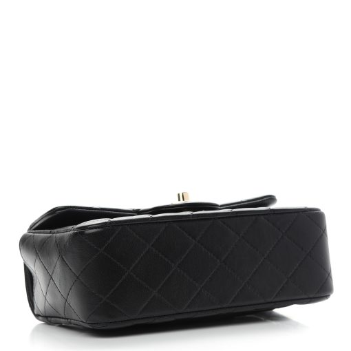 Mini Top Handle Flap In Black - Image 5