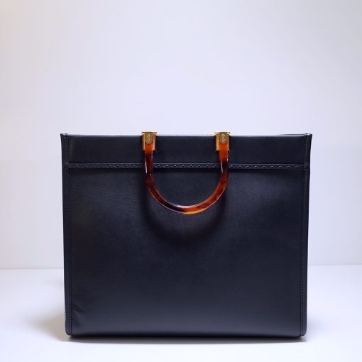 Fendi Sunshine Large Black Leather Shopper 41Cm 8Bh372Abvlf0Kur - Image 4