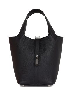 H Handbags Picotin Lock 18 Caban Clemence Palladium Hardware
