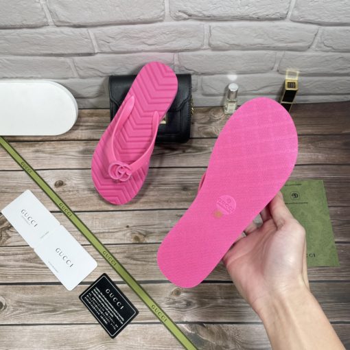 Gucci Women's Chevron Thong Pink ?655463 J8710 5609 - Image 6