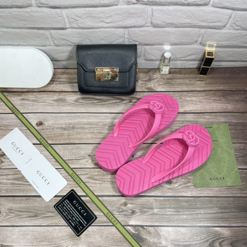 Gucci Women's Chevron Thong Pink ?655463 J8710 5609 - Image 4