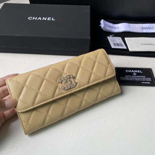 Chanel Long Flap Wallet Beige Ap0955 - Image 4