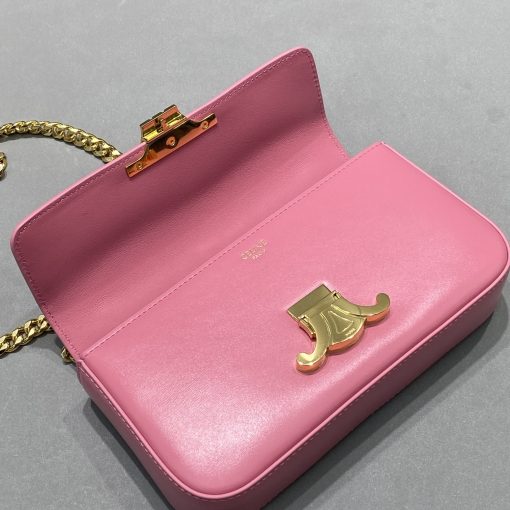 Celine Chain Shoulder Bag Triomphe In Triomphe Canvas Pink 197993Bf25Fo - Image 3
