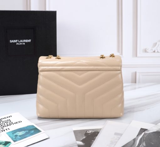 Saint Laurent Loulou Small Chain Bag In Matelasse Y Dark Beige Gold 25Cm 494699Dv7272721 - Image 2