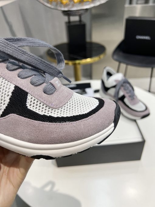 Chanel Low Top Trainer Sneakers Purple G38750 - Image 6