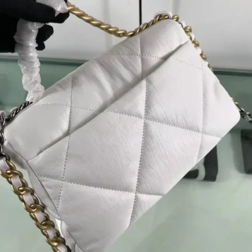 Chanel 19 Handbag White As1160 - Image 2