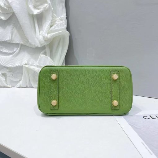 HERMES BIRKIN MINI GOLD HARDWARE EPSOM LIGHT GREEN 20CM - Image 6