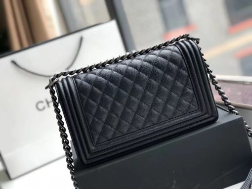 Chanel Boy Handbag Black A67086 - Image 6