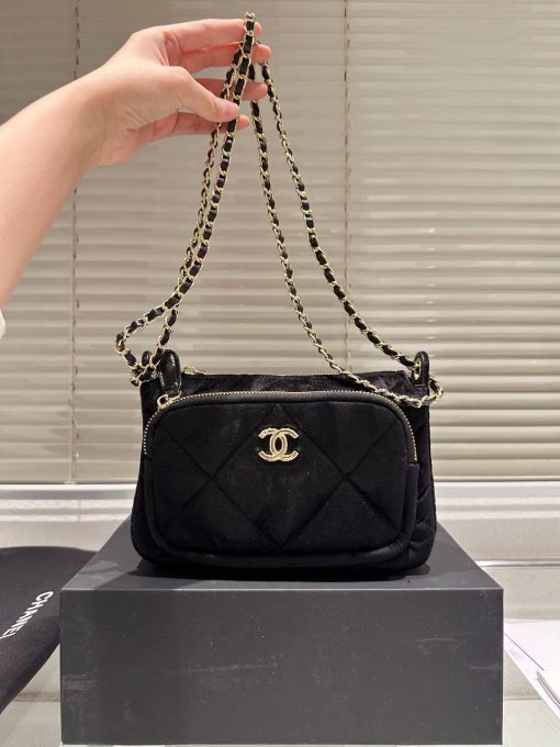 Chanel Velvet Effect Nylon Bag - Image 3