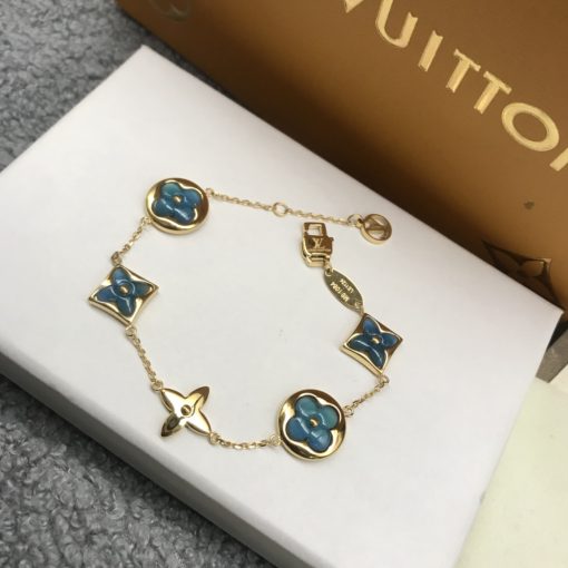 Louis Vuitton Blue Charm Gold Bracelet - Image 2