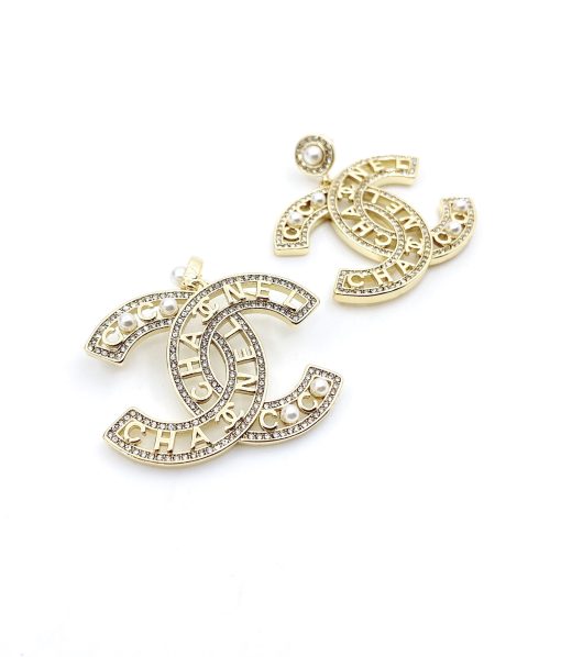 Chanel Iconic CC Statement Earrings with Pearl and Crystal Detailing - Image 6