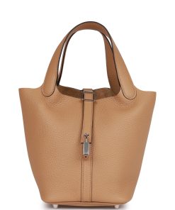 Hermes Picotin Lock 18 Chai Clemence Palladium Hardware