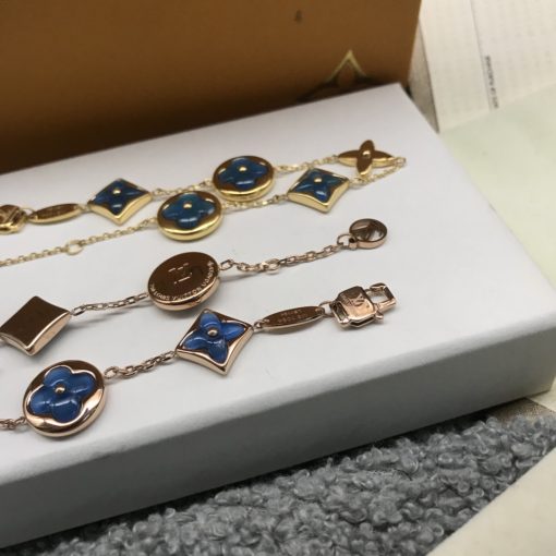 Louis Vuitton Blue Charm Gold Bracelet - Image 3