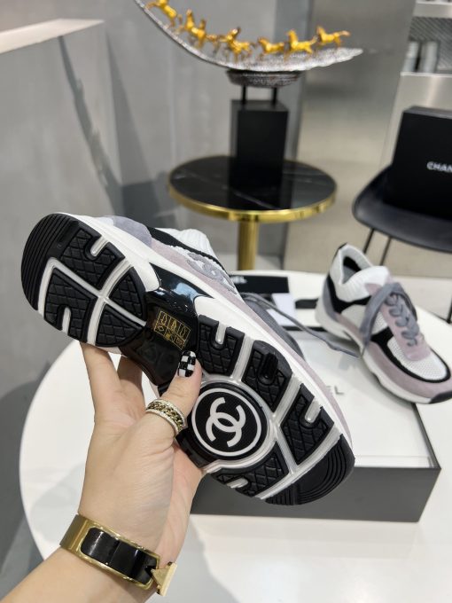 Chanel Low Top Trainer Sneakers Purple G38750 - Image 7