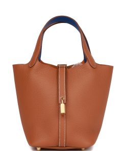 Hermes Eclat Picotin Lock 18 Gold Clemence Gold Hardware