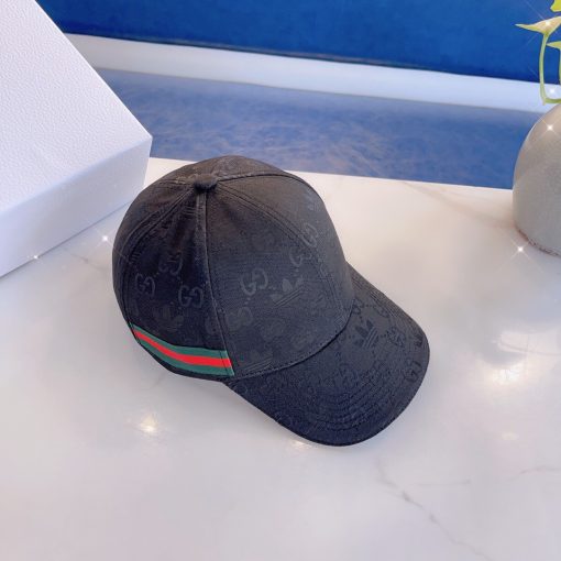 Gucci X Adidas Baseball Cap Hat Black - Image 4