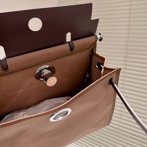 HERMES HERBAG ZIP 31 BAG BEIGE BROWN 31CM - Image 7