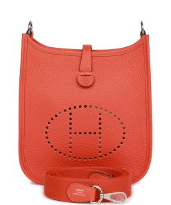 Hermes Evelyne Tpm Feu Clemence Palladium Hardware
