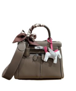 Hermes Kelly 28 Lakis Swift Pewter Gray