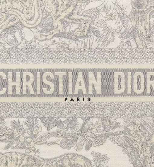 Large Dior Book Tote Gray Toile De  (42 X 35 X 18.5 Cm) - Image 4