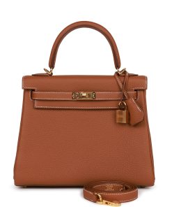 H Handbags Kelly Retourne 25 Gold Togo Gold Hardware
