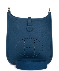 Hermes Evelyne Tpm Bag Deep Blue Maurice Palladium Hardware
