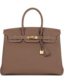 H Handbags Birkin 30 Etoupe Togo Gold Hardware
