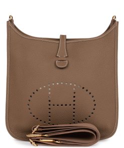 Hermes Evelyne Pm Etoupe Clemence Gold Hardware