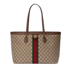Gucci Ophidia Medium Tote Bag Beige And Ebony 631685 96Iwb 8745