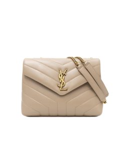 Saint Laurent Loulou Small Chain Bag In Matelasse Y Dark Beige Gold 25Cm 494699Dv7272721