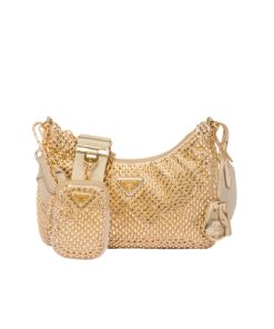 Prada Canapa Tote Canvas Bag In Beige 29Cm