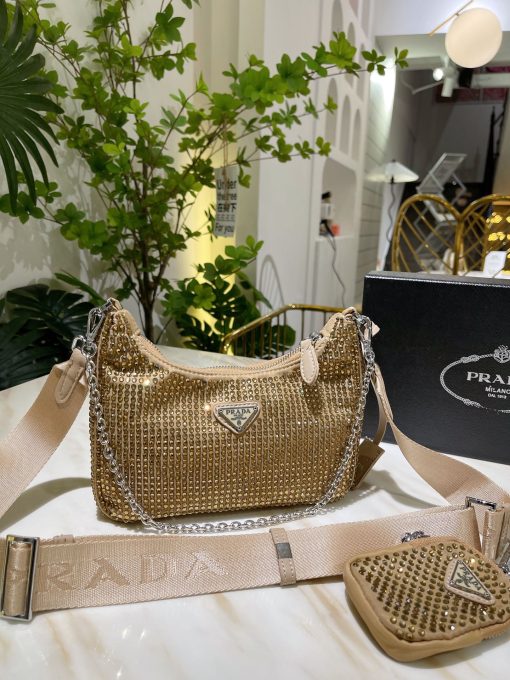 Prada Canapa Tote Canvas Bag In Beige 29Cm - Image 2