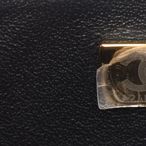 Mini Top Handle Flap In Black - Image 6